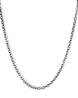Heavy Duty 4.7mm Oxidized Sterling Silver Cable Chain - 18.5" - Peridot Fine Jewelry - Rosanne Pugliese