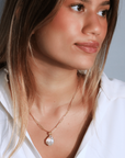 Herkimer "Diamond" Quartz Pendant with 22K Gold Bale - Peridot Fine Jewelry - Rosanne Pugliese