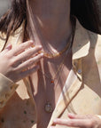 Faceted Hessonite Beaded Necklace