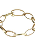 "Isabella" 18 Karat Yellow Gold Oval Link Bracelet - Peridot Fine Jewelry - Sarah Macfadden
