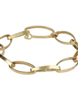 "Isabella" 18 Karat Yellow Gold Oval Link Bracelet - Peridot Fine Jewelry - Sarah Macfadden