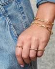 "Isabella" 18 Karat Yellow Gold Oval Link Bracelet - Peridot Fine Jewelry - Sarah Macfadden