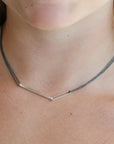 "Jesse" Oxidized Sterling Silver Necklace - Peridot Fine Jewelry - Sarah Macfadden