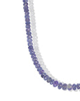 Large Graduated Faceted Tanzanite Beaded Necklace - Peridot Fine Jewelry - Zahava