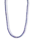 Large Graduated Faceted Tanzanite Beaded Necklace - Peridot Fine Jewelry - Zahava