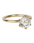 Live 18K 6-Prong 2.03ct Lab Grown Round Brilliant Cut Diamond Ring - Peridot Fine Jewelry - Mark Patterson