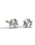 Live Prong - Set Cushion Lab Grown Diamond Studs 3.0tcw - Peridot Fine Jewelry - ILA - jewelry and settings
