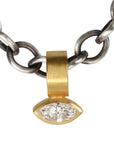 Marquise Diamond Pendant Set in 22K Gold - Peridot Fine Jewelry - Rosanne Pugliese