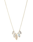 Marquise Moonstone Petite Fringe "Petals" Necklace - Peridot Fine Jewelry - Kothari
