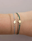 Midi Bitty 14K Gold Elephant Cord Bracelet - Peridot Fine Jewelry - Zoe Chicco
