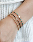 Midi Bitty 14K Gold Moon Cord Bracelet - Peridot Fine Jewelry - Zoe Chicco