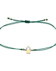 Midi Bitty 14K Gold Padlock Cord Bracelet - Peridot Fine Jewelry - Zoe Chicco