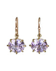 Mini Oval Faceted Lavender Amethyst Earrings - Peridot Fine Jewelry - Rosanne Pugliese