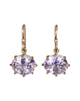 Mini Oval Faceted Lavender Amethyst Earrings - Peridot Fine Jewelry - Rosanne Pugliese