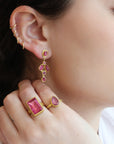 Mixed Faceted Ruby "Mosaic" Earrings - Peridot Fine Jewelry - Petra Class
