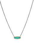 Mixed Metal Australian Opal Doublet Necklace - Peridot Fine Jewelry - Trielle Fine Jewelry