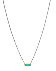 Mixed Metal Australian Opal Doublet Necklace - Peridot Fine Jewelry - Trielle Fine Jewelry