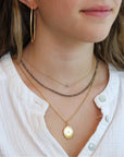 One of a Kind Faceted Cardamom Cognac Diamond Beaded Necklace - Peridot Fine Jewelry - Zahava