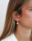 Oval Faceted White Topaz Earrings - Peridot Fine Jewelry - Rosanne Pugliese