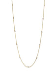 Oval Grey Diamond Bead Station Necklace - Peridot Fine Jewelry - Caroline Ellen