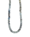 Faceted Moss Aquamarine Beaded Necklace - 20"
