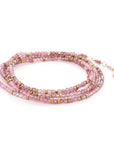 Pink Tourmaline "Confetti" Beaded Wrap Bracelet - Peridot Fine Jewelry - Anne Sportun