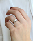 Platinum Prong - Set Three Stone Engagement Ring - Peridot Fine Jewelry - Mark Patterson