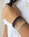 Prong-Set Blue Sapphire Cluster "Festival" Bracelet - Peridot Fine Jewelry - Anne Sportun