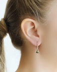 Pyrite and Gold Drop Earrings - Peridot Fine Jewelry - Anne Sportun