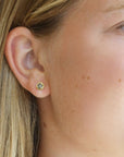 Salt & Pepper Diamond Stud Earring - Peridot Fine Jewelry - Annie Fensterstock