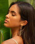 Small Marquise Emerald Drop Earrings - Peridot Fine Jewelry - Kothari