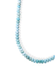 Smooth Larimar Beaded Necklace - Peridot Fine Jewelry - Zahava