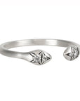 Sterling Silver "Aziza" Open Ring With Four Blackened Etched Diamonds - Peridot Fine Jewelry - dan-yell