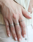 Sterling Silver "Erin" Diamond Ring With Five Graduated Diamonds - Peridot Fine Jewelry - dan-yell