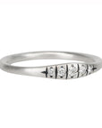 Sterling Silver "Erin" Diamond Ring With Five Graduated Diamonds - Peridot Fine Jewelry - dan-yell