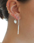 Sterling Silver "Jazz Hands" Drop Earrings - Peridot Fine Jewelry - Johanna Brierley