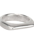 Sterling Silver "Monica" Ring Featuring Horizontal Rounded Architectural Front - Peridot Fine Jewelry - Sarah Macfadden