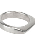 Sterling Silver "Monica" Ring Featuring Horizontal Rounded Architectural Front - Peridot Fine Jewelry - Sarah Macfadden