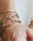 The "Drawer Project 15" Sterling Silver Rectangular Link Bracelet - Peridot Fine Jewelry - Sarah Macfadden