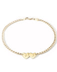"Twin Flame" Double Heart Bracelet - Peridot Fine Jewelry - Zahava