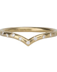 "V-Shaped" Ring with Scattered Diamonds - Peridot Fine Jewelry - Annie Fensterstock