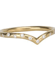 "V-Shaped" Ring with Scattered Diamonds - Peridot Fine Jewelry - Annie Fensterstock