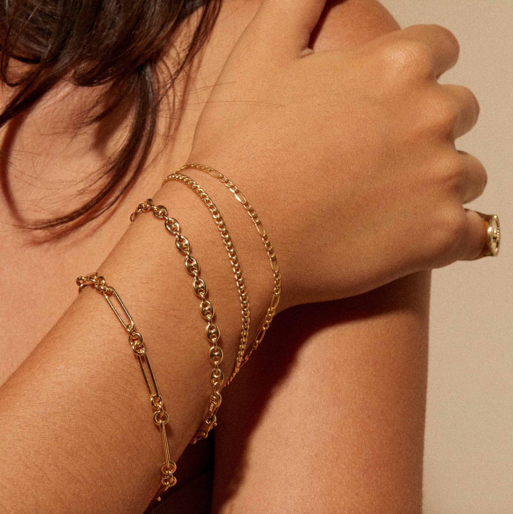 10K "Figaro" Chain Bracelet - Peridot Fine Jewelry - Zahava