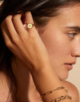 10K Gold "Compass" Signet Ring - Peridot Fine Jewelry - Zahava
