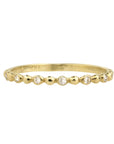 10K Gold "Dotted" Ring with 7 Diamond - Peridot Fine Jewelry - Zahava