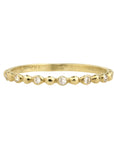 10K Gold "Dotted" Ring with 7 Diamond - Peridot Fine Jewelry - Zahava