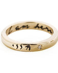 10K Gold "I Am Here" Band - Peridot Fine Jewelry - Zahava