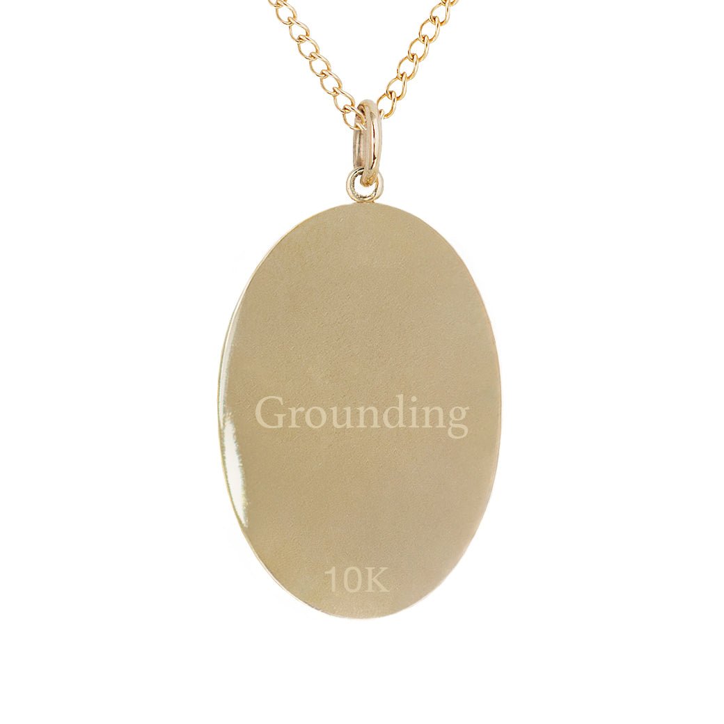 10K Gold Large "Date Palm" Necklace with Diamond Detail - Peridot Fine Jewelry - Zahava