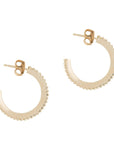 10K Gold Large "Dotted" Hoop Earrings - Peridot Fine Jewelry - Zahava