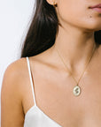 10K Gold Large "Pomegranate Vine" Necklace with Diamond Detail - Peridot Fine Jewelry - Zahava